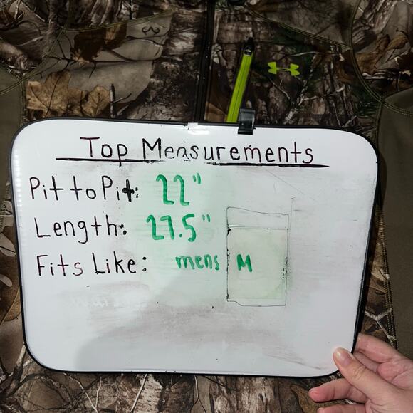 Men's M Under Armour Scent Control Realtree Camo half 1/2 zip fleece jacket - Picture 8 of 8